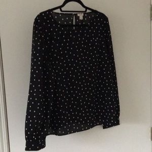 J.Crew Factory polka dot top